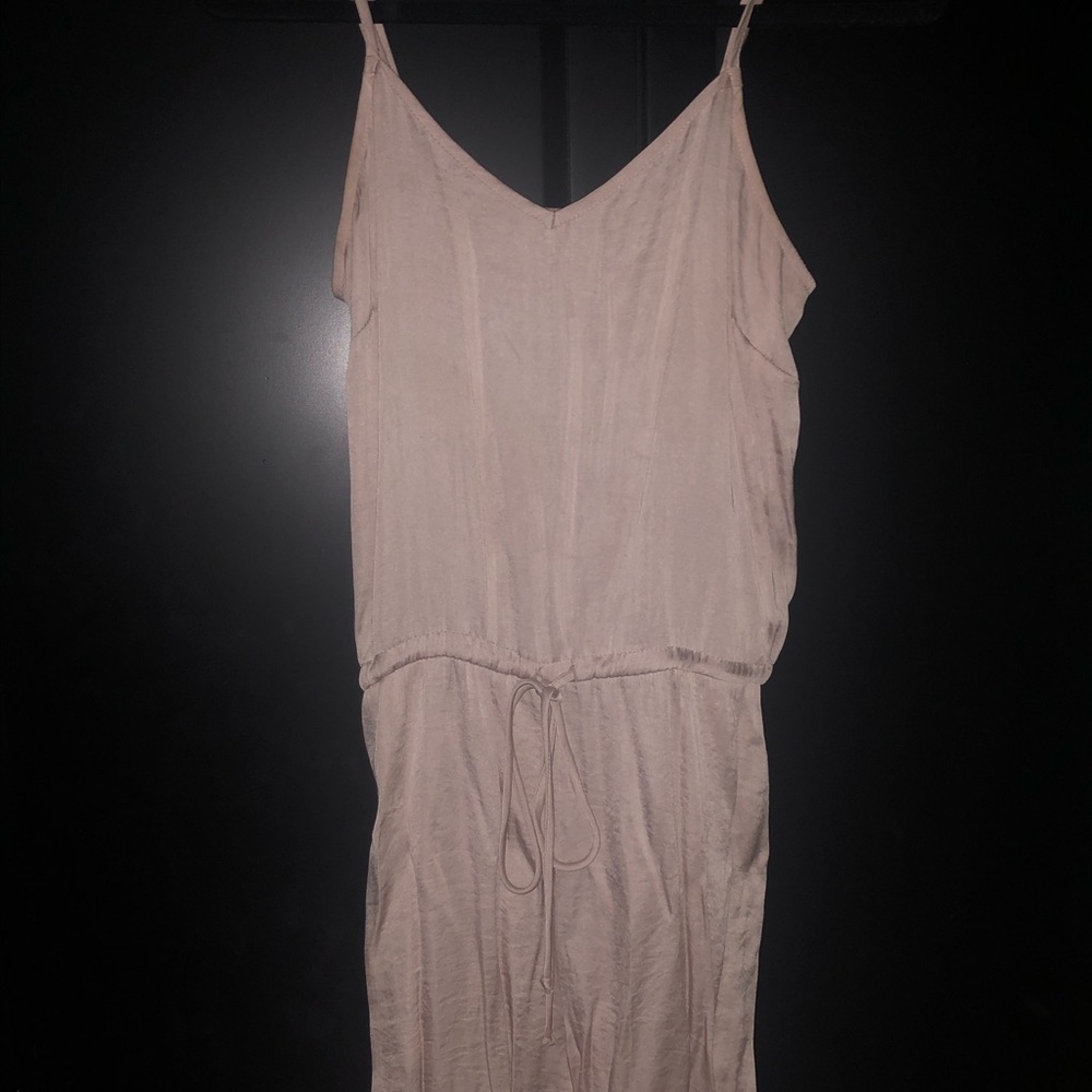 Blush silk jumpsuit